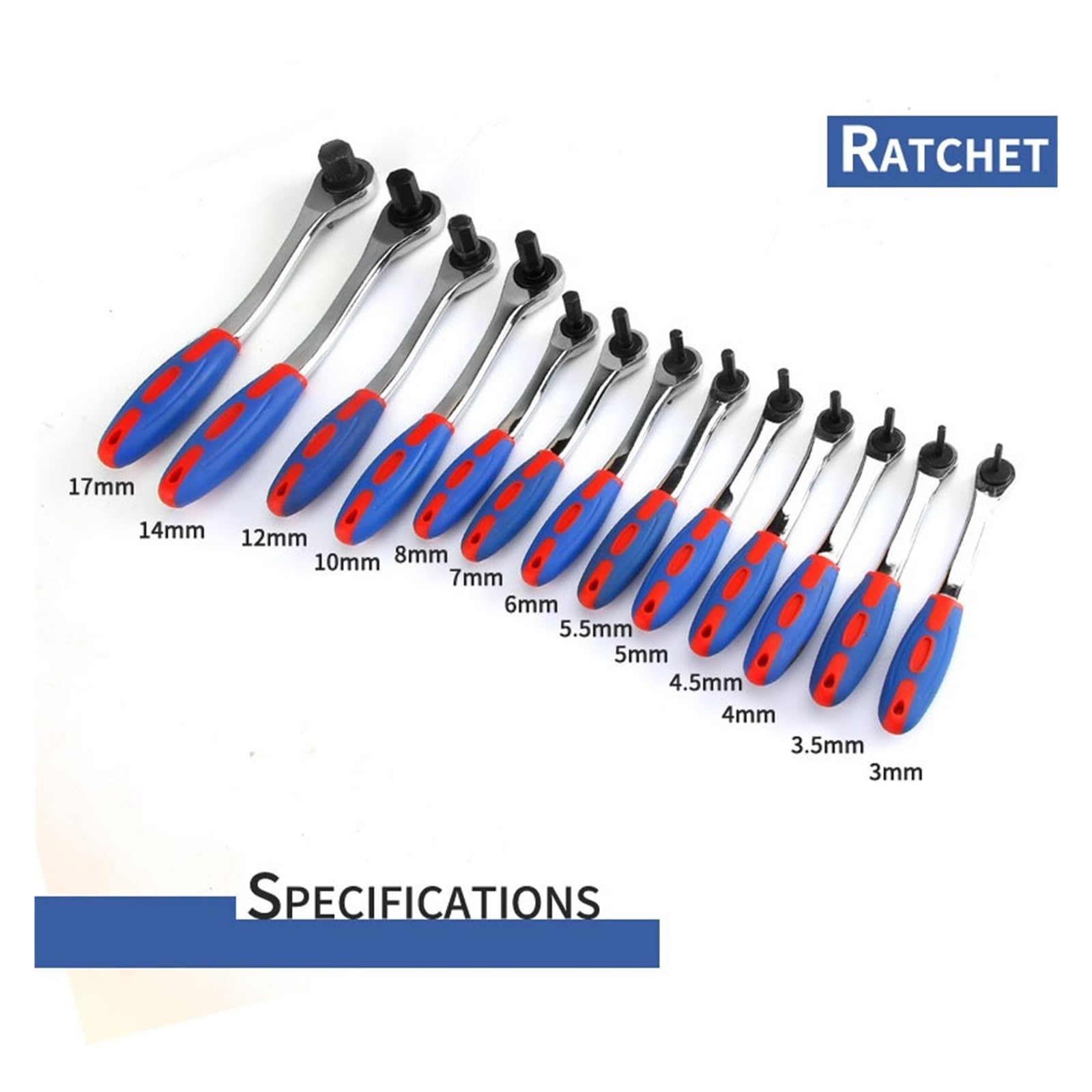 ZXYZXYZZ Reversible Ratchet Allen Key Wrench Ratcheting Hex Bolt